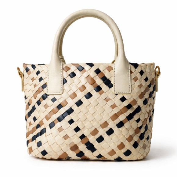 Anne Klein Handbags - Satchel Tote Cream Black Neutral Top Handle Bag